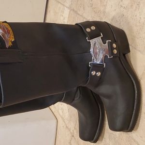 Rare Vintage Women's Harley Davidson Black Oil-Resistant Boots Size 8.5 M